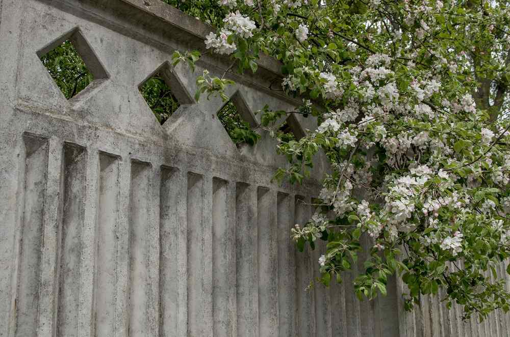 Fence with overhang